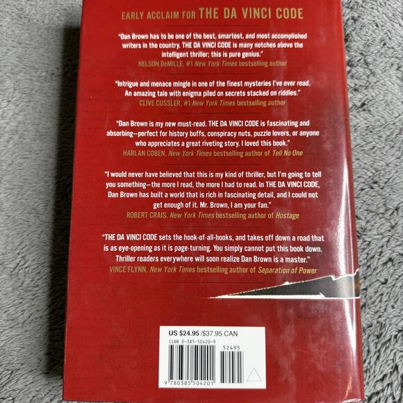 The Da Vinci Code by Dan Brown 2003 Doubleday Novel Hardcover Book 1st Ed - Picture 3 of 5